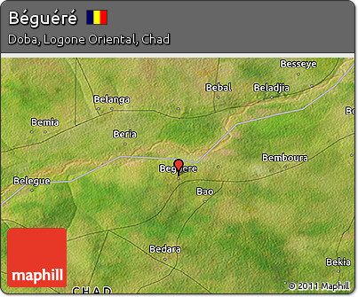 Satellite 3D Map of Béguéré