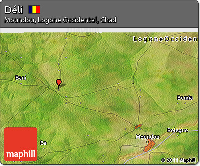 Satellite 3D Map of Déli