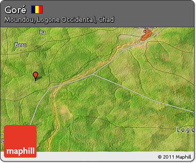 Satellite 3D Map of Goré