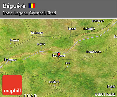 Satellite 3D Map of Béguéré