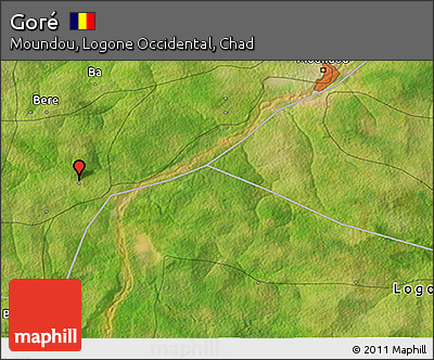 Satellite 3D Map of Goré