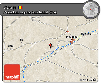 Shaded Relief 3D Map of Gouri