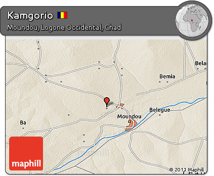 Shaded Relief 3D Map of Kamgorio