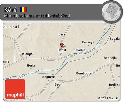 Shaded Relief 3D Map of Kéré