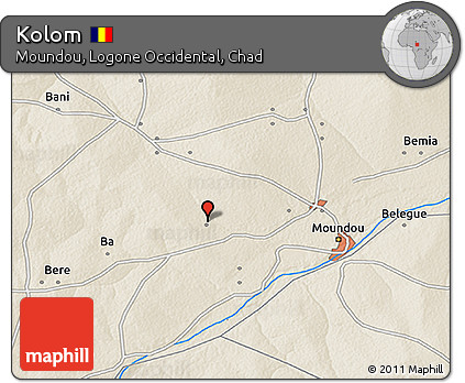 Shaded Relief 3D Map of Kolom