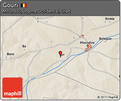 Shaded Relief 3D Map of Gouri