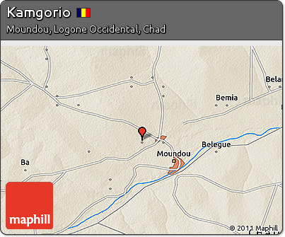Shaded Relief 3D Map of Kamgorio