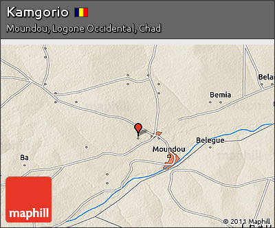Shaded Relief 3D Map of Kamgorio