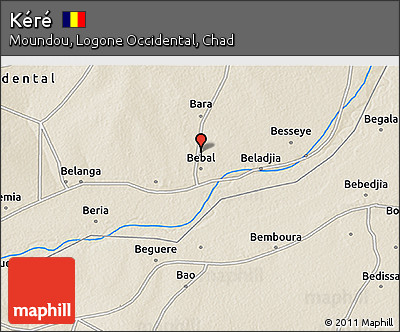 Shaded Relief 3D Map of Kéré