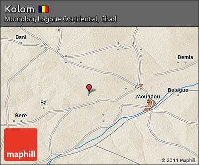 Shaded Relief 3D Map of Kolom