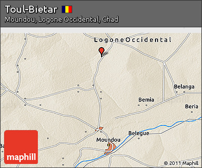 Shaded Relief 3D Map of Toul-Bietar