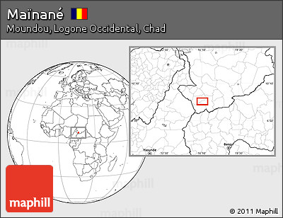 Blank Location Map of Maïnané