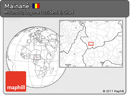 Blank Location Map of Maïnané