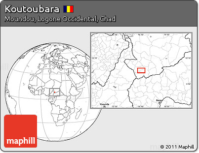 Blank Location Map of Koutoubara