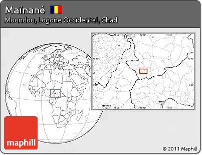 Blank Location Map of Maïnané