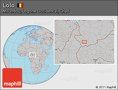 Gray Location Map of Lolo