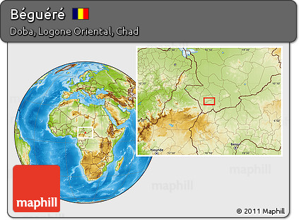 Physical Location Map of Béguéré