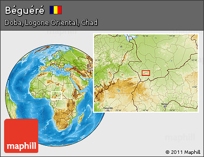 Physical Location Map of Béguéré