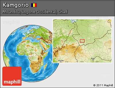 Physical Location Map of Kamgorio