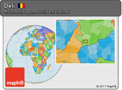 Political Location Map of Déli