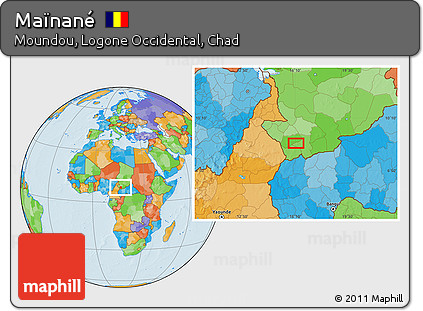 Political Location Map of Maïnané