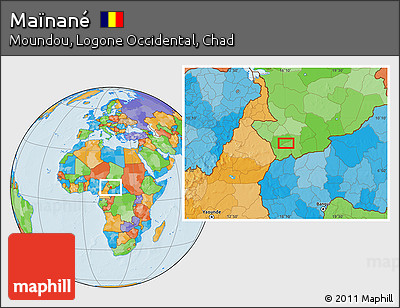 Political Location Map of Maïnané