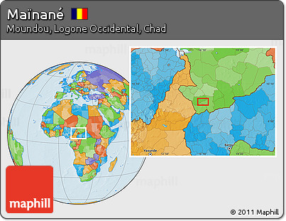 Political Location Map of Maïnané