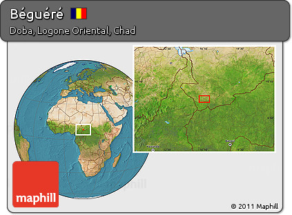 Satellite Location Map of Béguéré