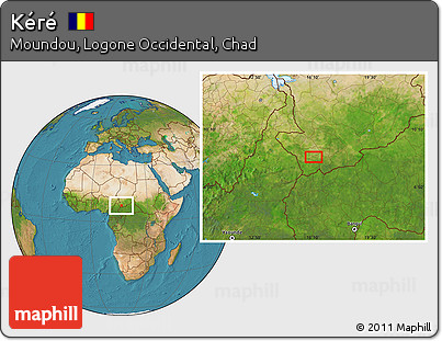 Satellite Location Map of Kéré