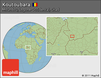 Savanna Style Location Map of Koutoubara