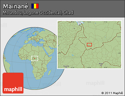 Savanna Style Location Map of Maïnané