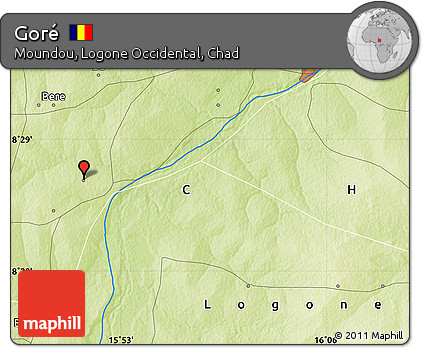 Physical Map of Goré