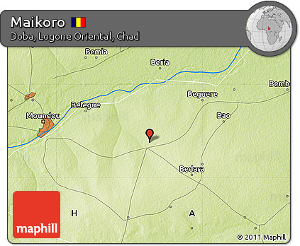 Physical Map of Maikoro