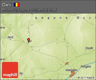 Physical Map of Déli