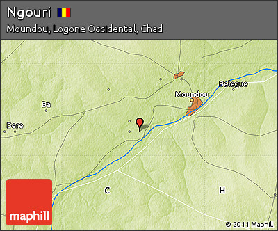 Physical Map of Ngouri