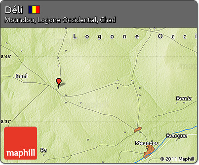 Physical Map of Déli