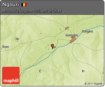 Physical Map of Ngouri