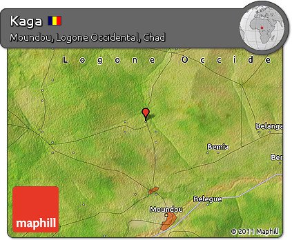 Satellite Map of Kaga