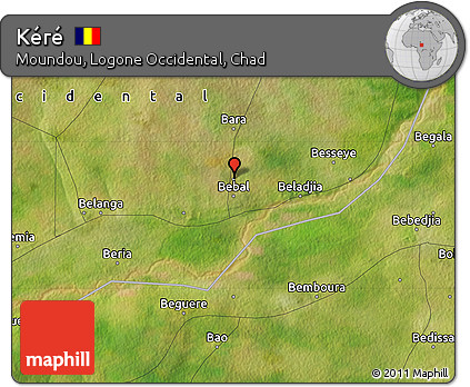 Satellite Map of Kéré