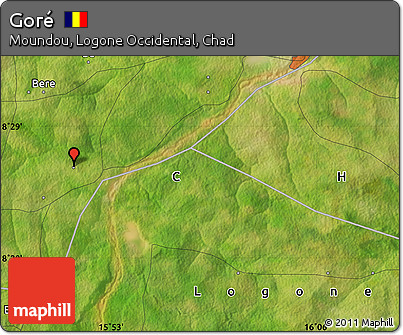 Satellite Map of Goré