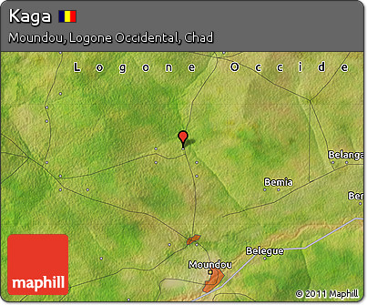 Satellite Map of Kaga