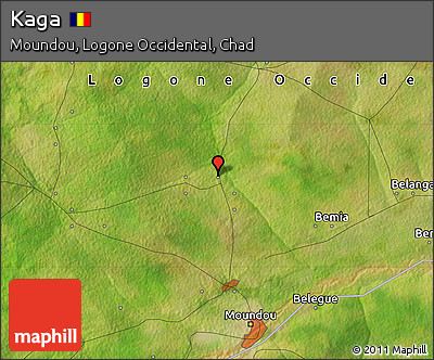 Satellite Map of Kaga