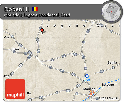 Shaded Relief Map of Dobeni II