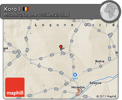 Shaded Relief Map of Koro I