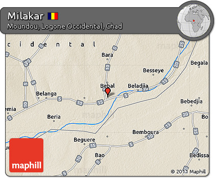 Shaded Relief Map of Milakar