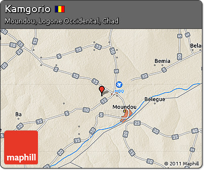 Shaded Relief Map of Kamgorio