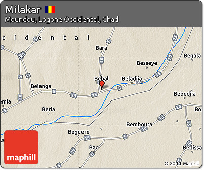 Shaded Relief Map of Milakar