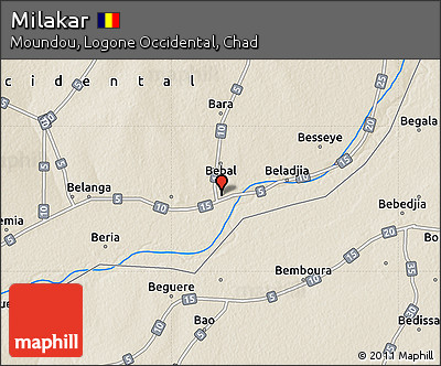 Shaded Relief Map of Milakar