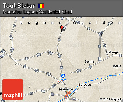 Shaded Relief Map of Toul-Bietar