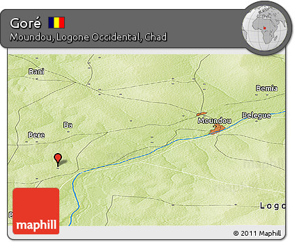 Physical Panoramic Map of Goré